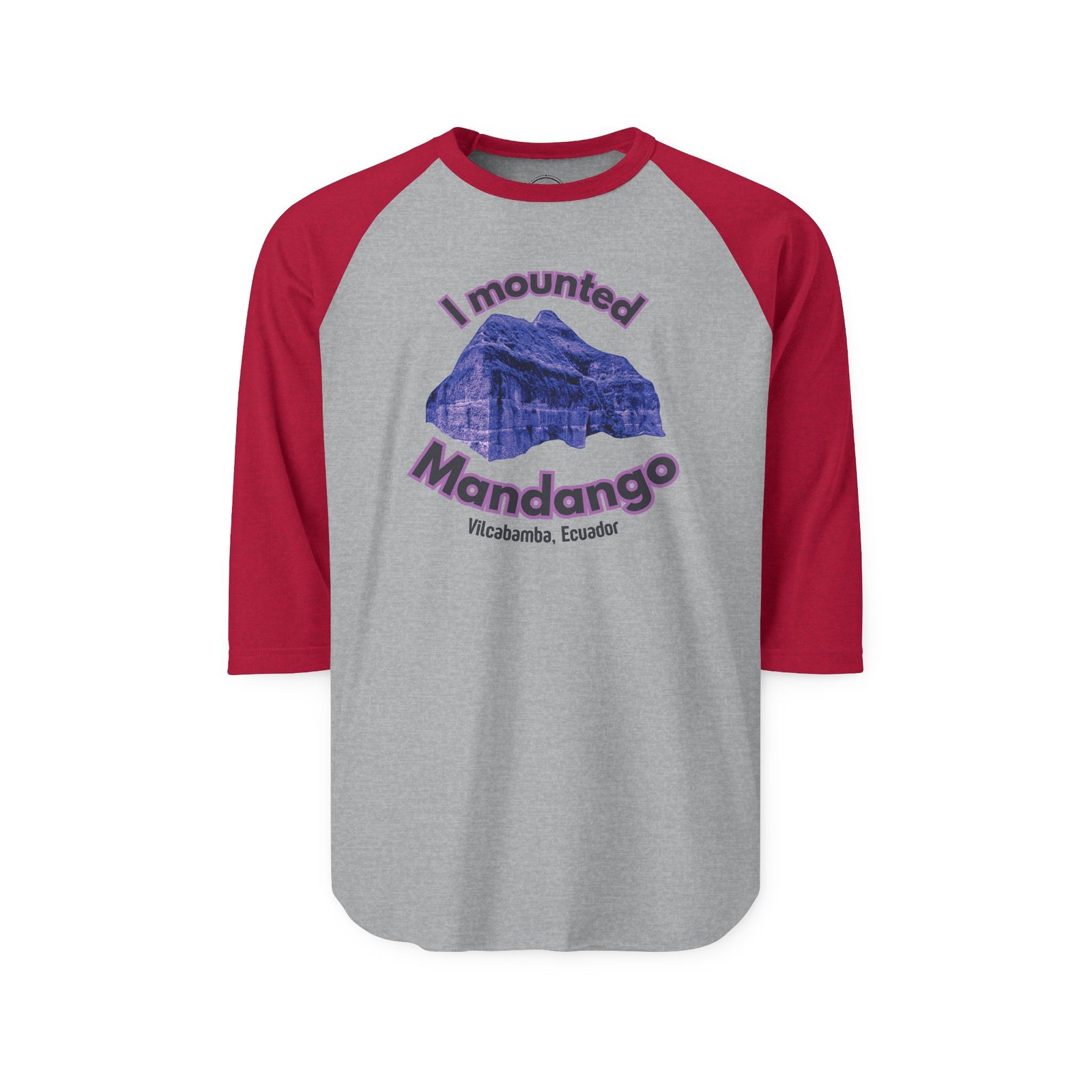 Mounted Mandango Vilcabamba Cosmic Vibe Three-Quarter Sleeve Raglan T-Shirt - Image 2