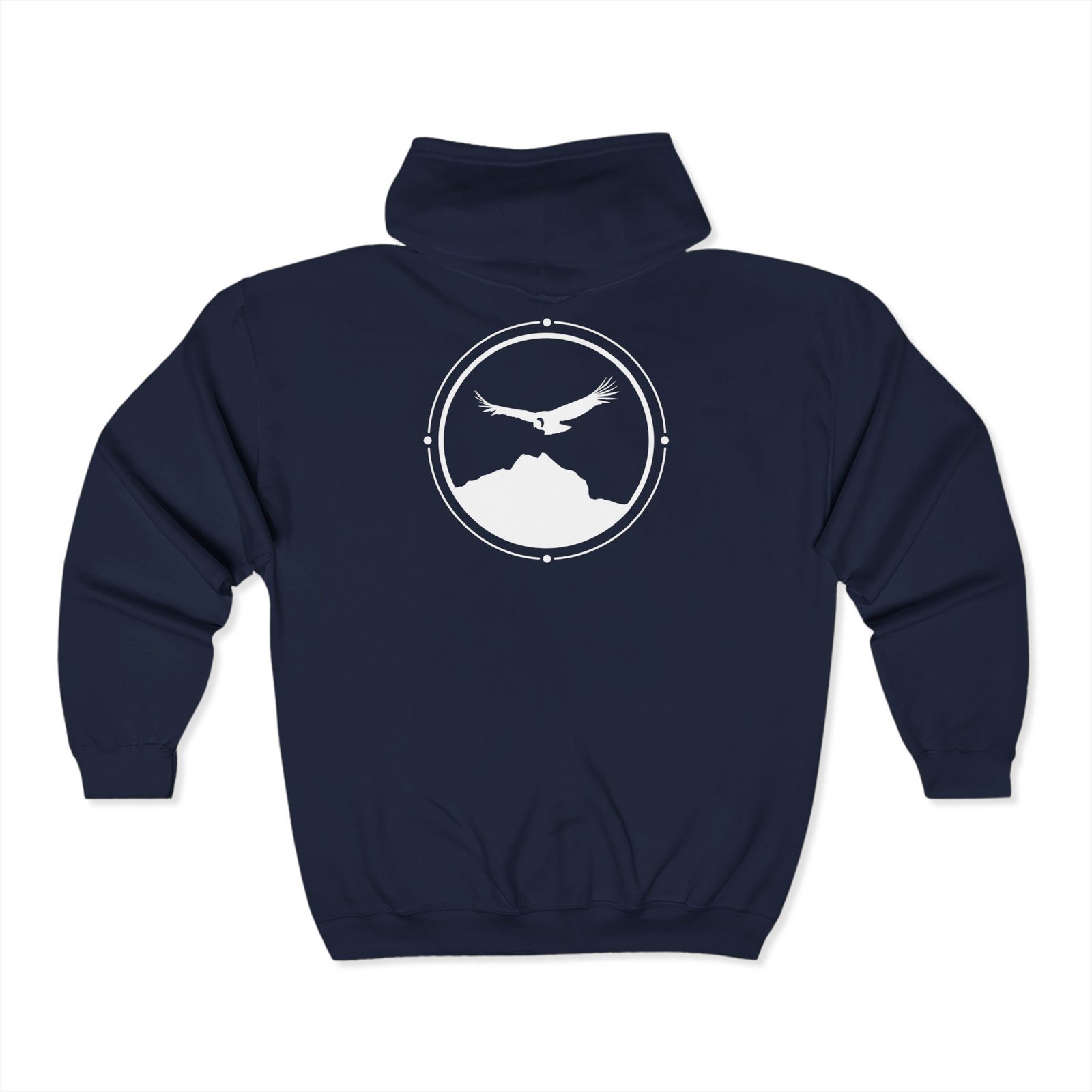 Wings Over Mandango Vilcabamba White Soul Crest Unisex Full Zip Hoodie