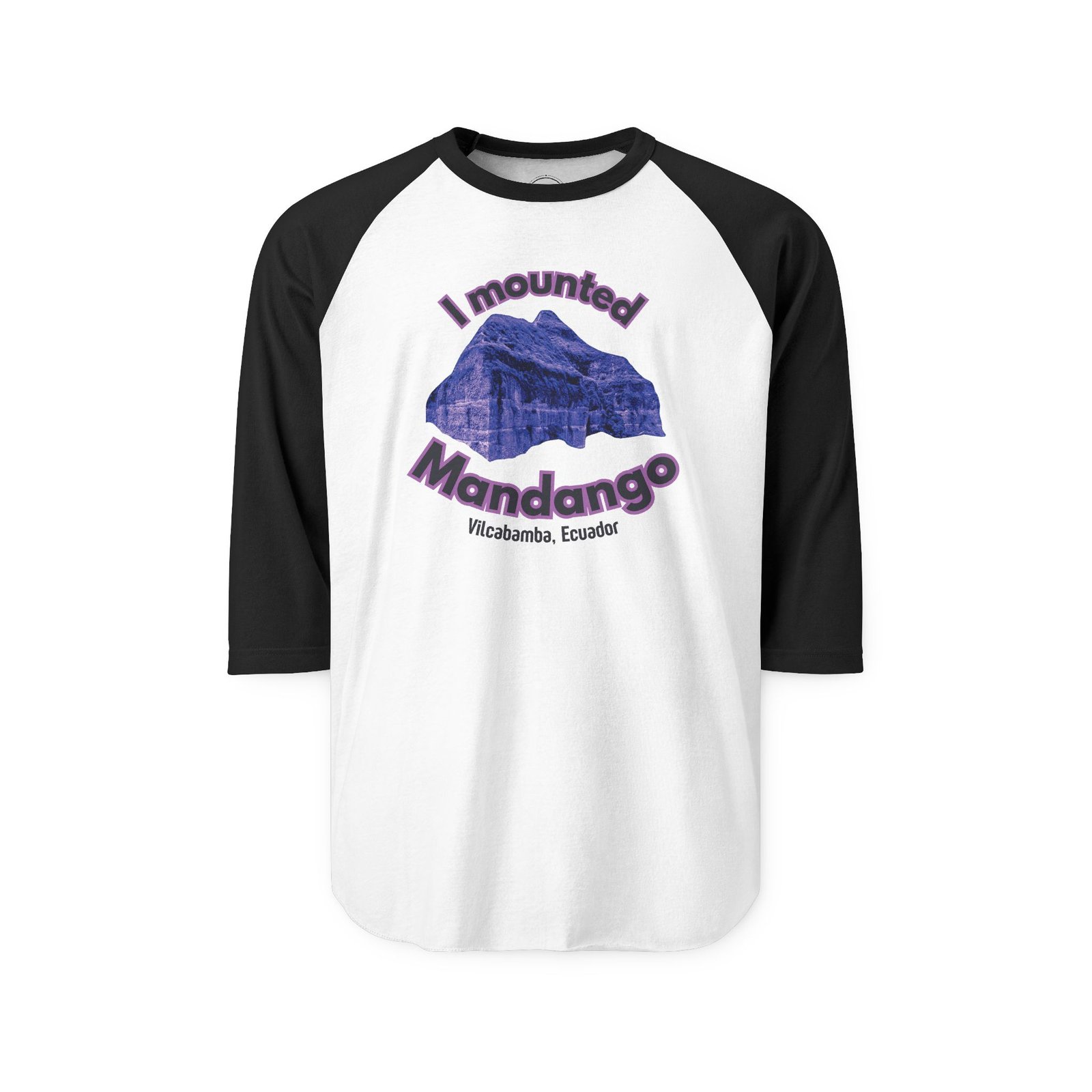 Mounted Mandango Vilcabamba Cosmic Vibe Three-Quarter Sleeve Raglan T-Shirt - Image 6