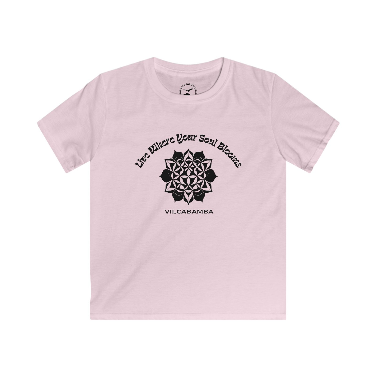 Soul Blooms Flower of Life Vilcabamba Youth T-Shirt - Image 3
