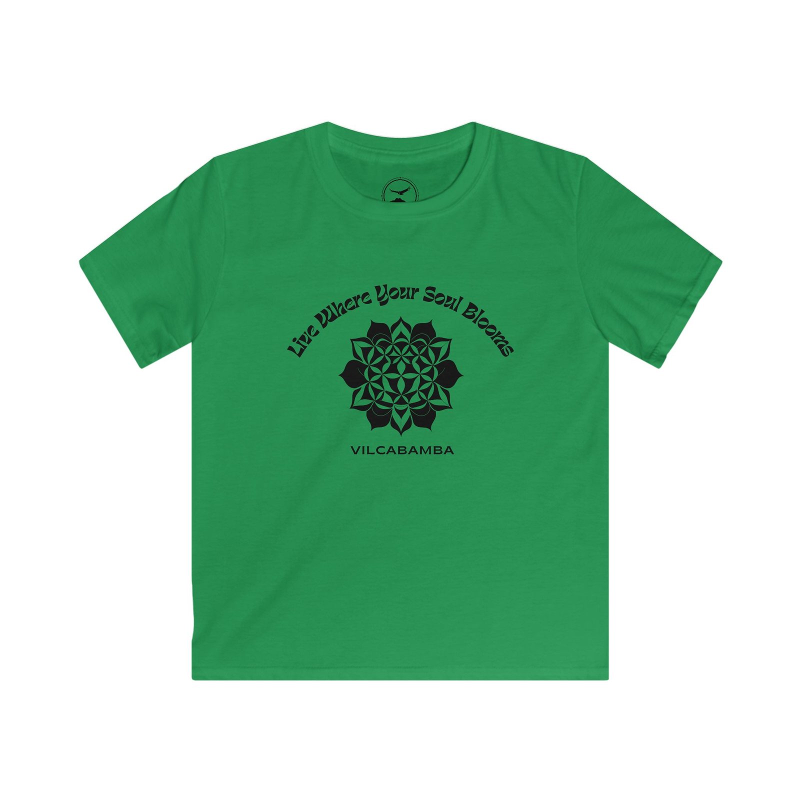 Soul Blooms Flower of Life Vilcabamba Youth T-Shirt - Image 5