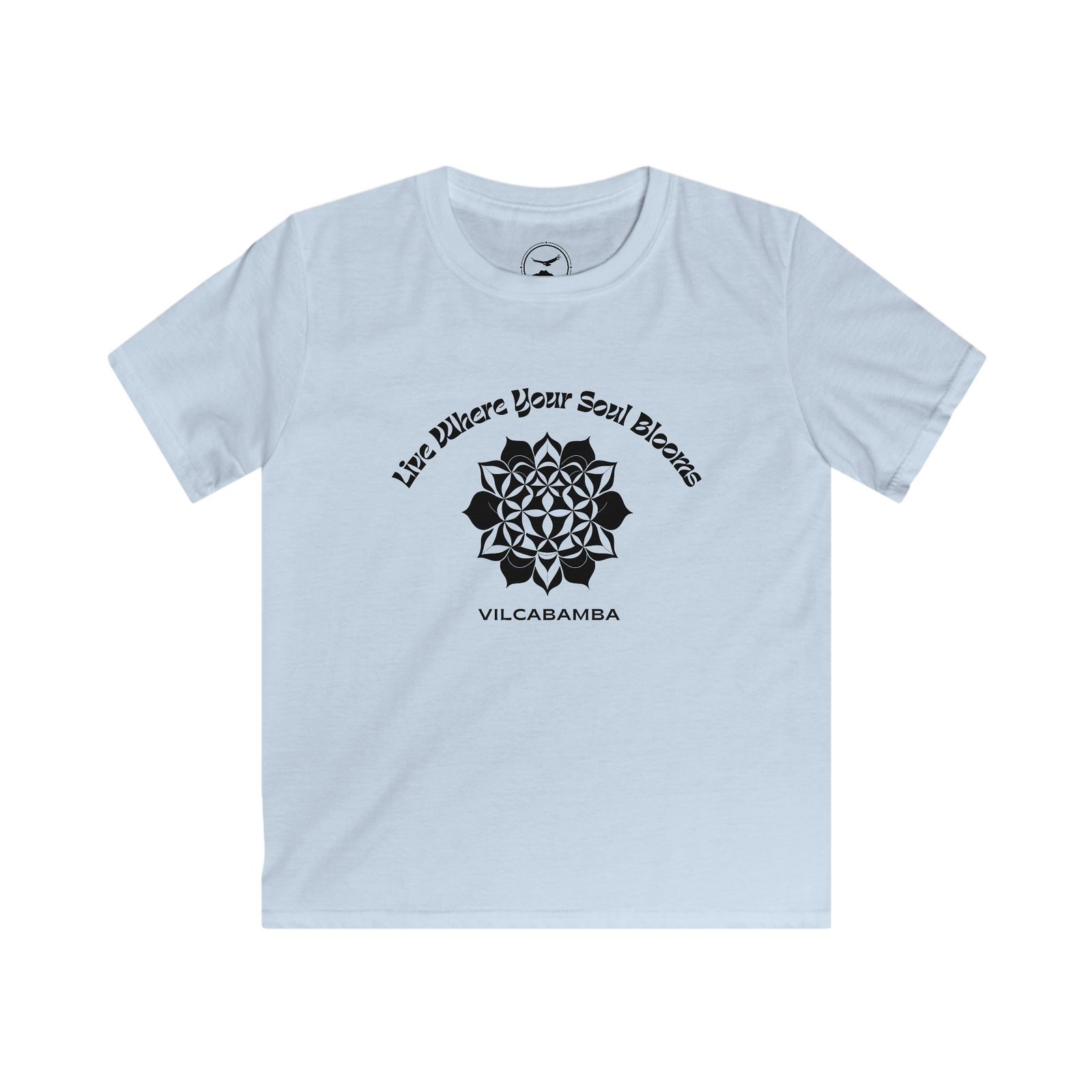 Soul Blooms Flower of Life Vilcabamba Youth T-Shirt - Image 6