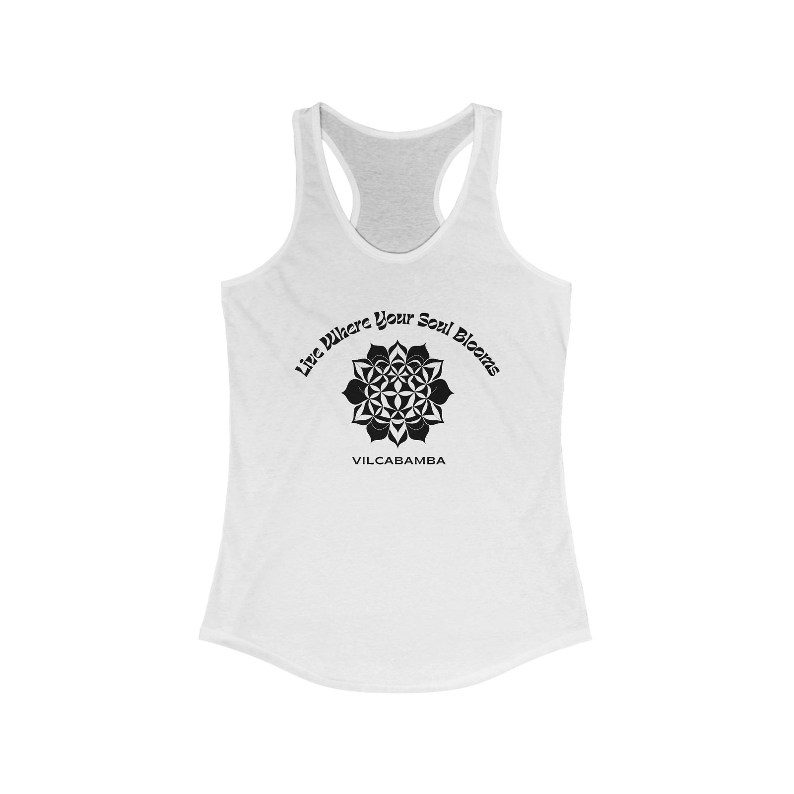 Soul Blooms Flower of Life Vilcabamba Women's Racerback Tank - Image 3