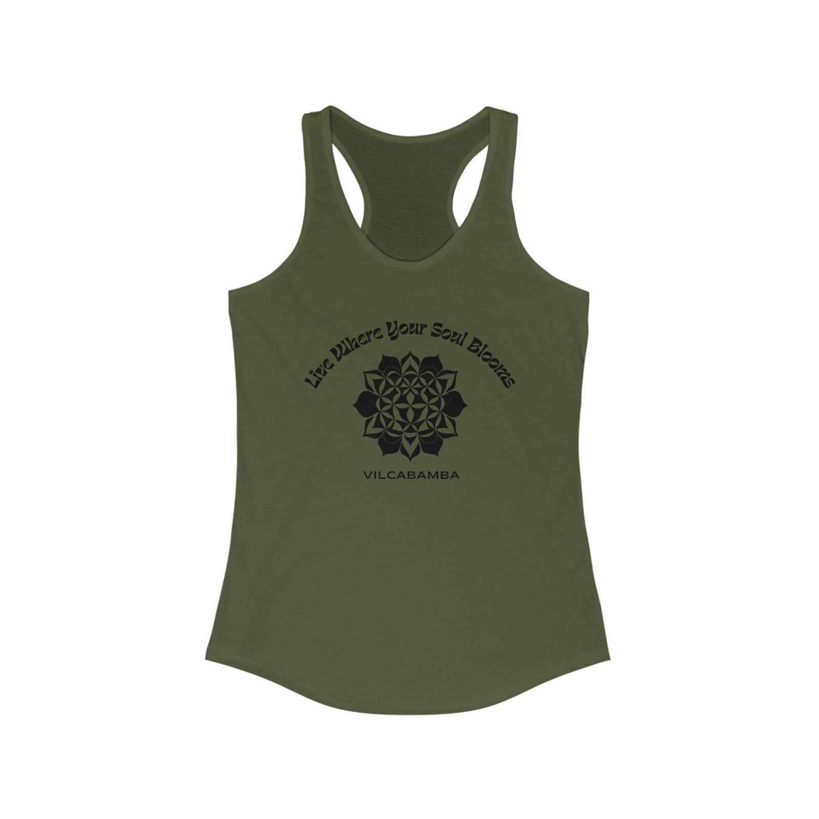 Soul Blooms Flower of Life Vilcabamba Women's Racerback Tank - Image 7