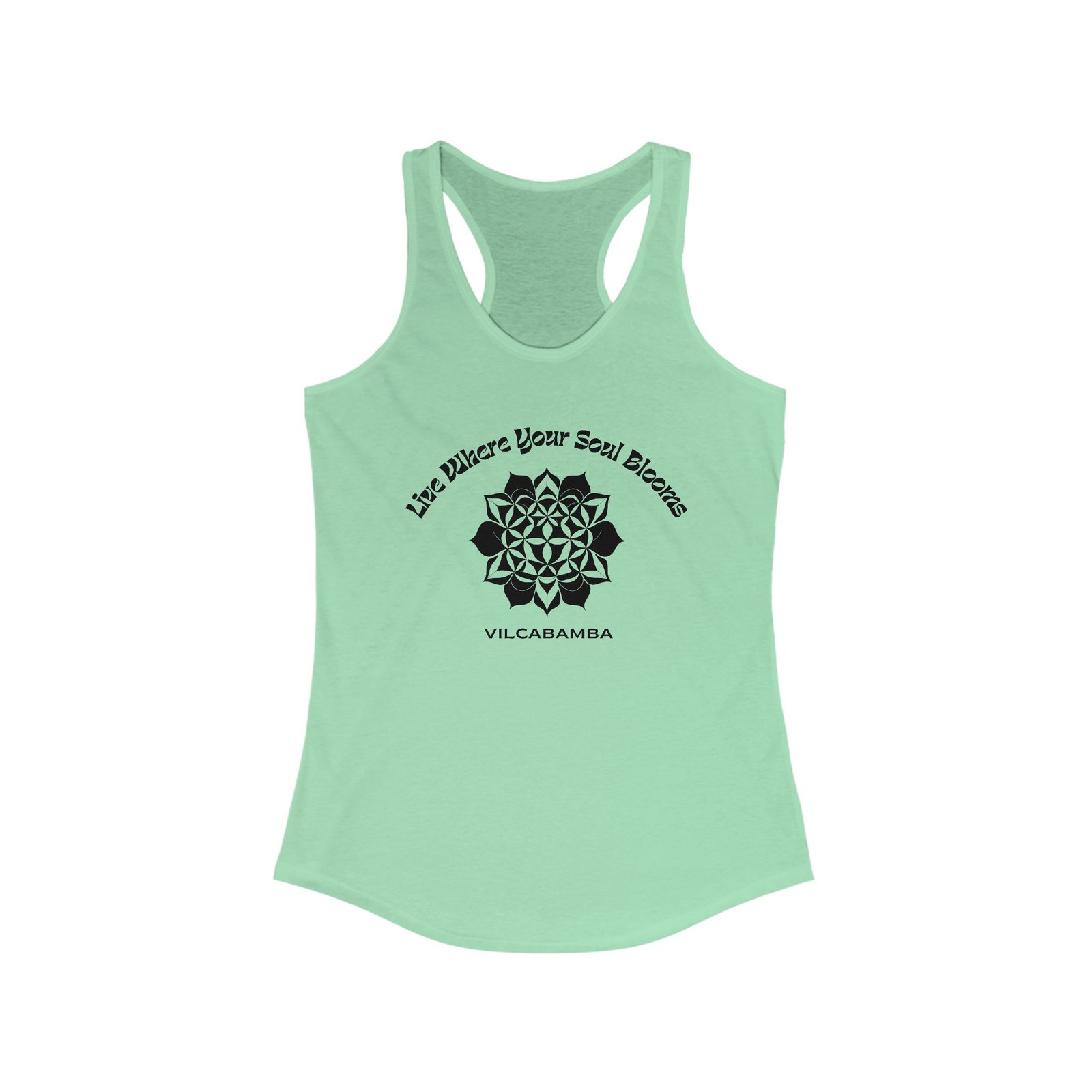 Soul Blooms Flower of Life Vilcabamba Women's Racerback Tank - Image 8