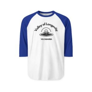 Valley of Longevity Vilcabamba Three-Quarter Sleeve Raglan T-Shirt