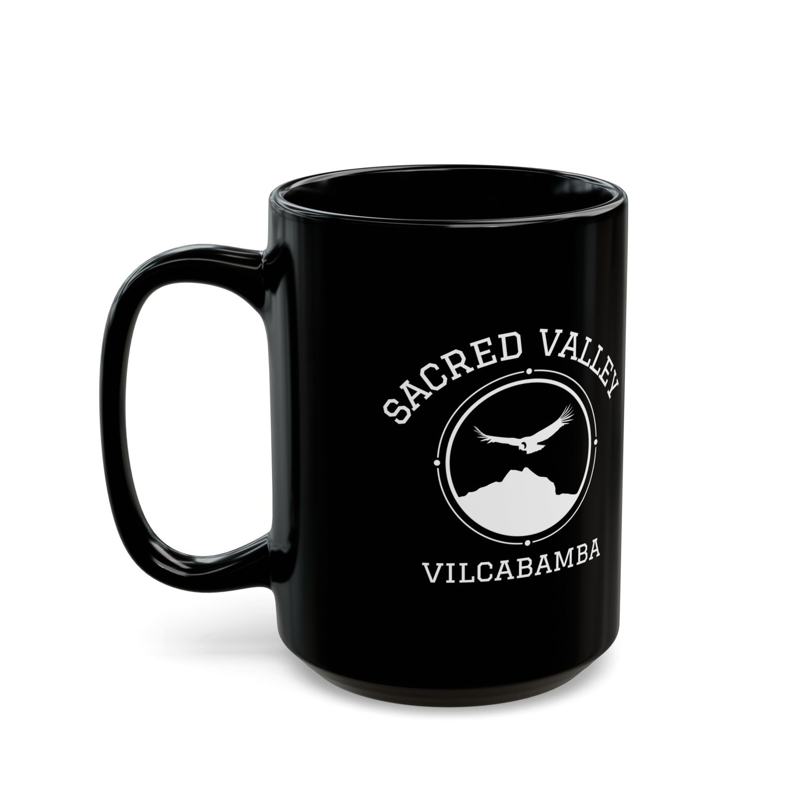 The Sacred Valley Vilcabamba White Soul Crest Ceramic Mug - Image 4