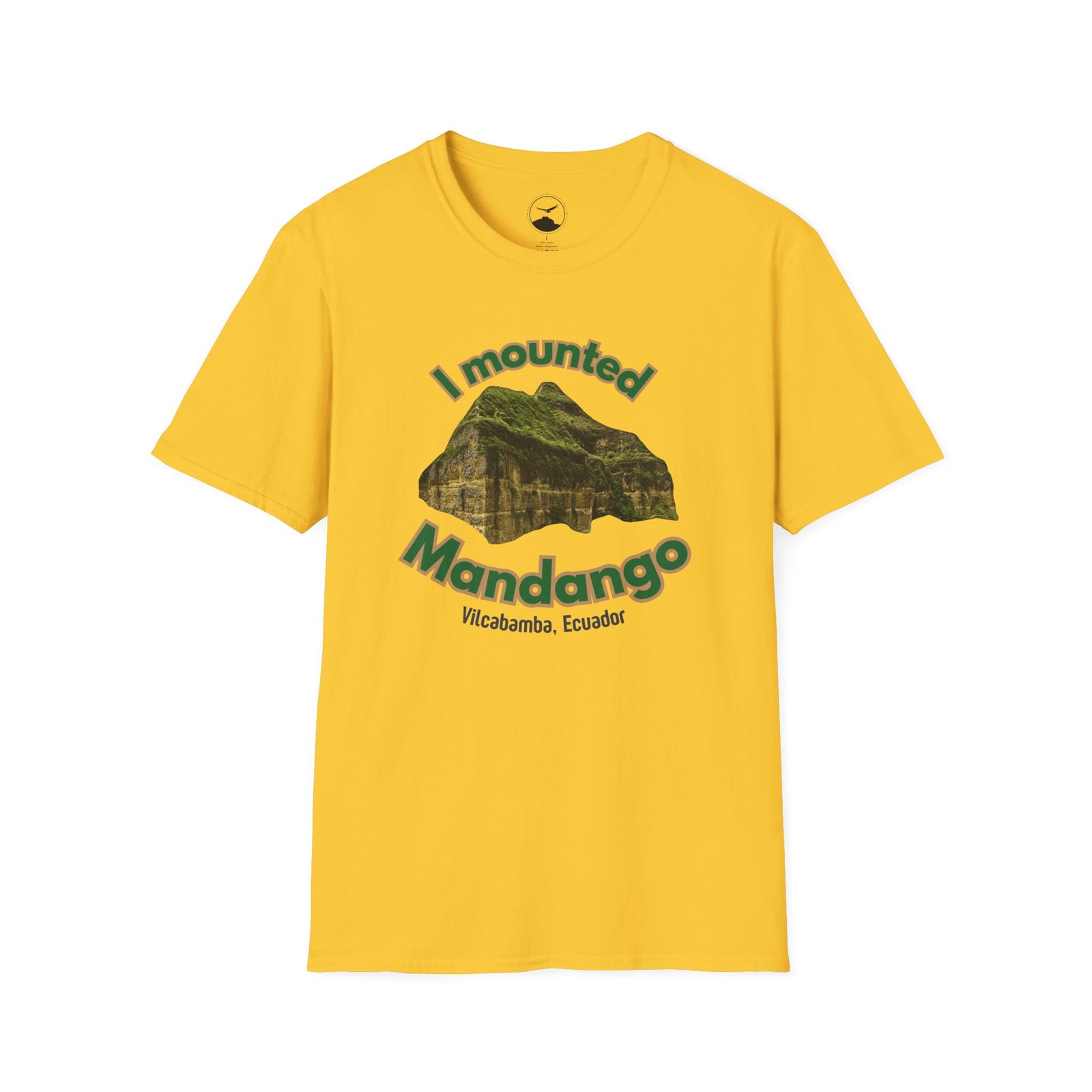 Mounted Mandango Vilcabamba Natural Vibe Unisex T-Shirt - Image 6
