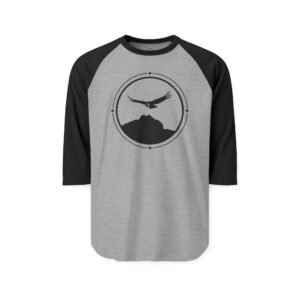 Wings Over Mandango Vilcabamba Black Soul Crest Three-Quarter Sleeve Raglan T-Shirt