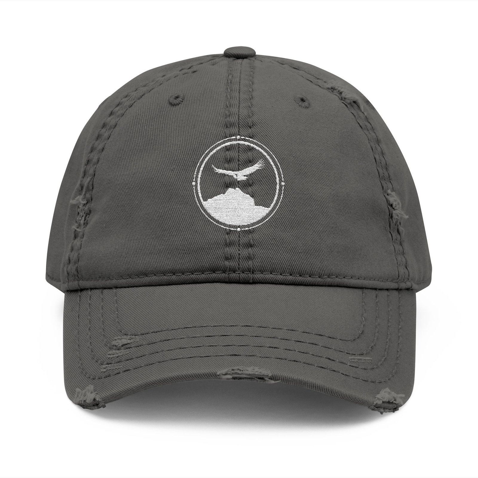Wings Over Mandango Vilcabamba White Soul Crest Embroidered Distressed Dad Hat - Image 3