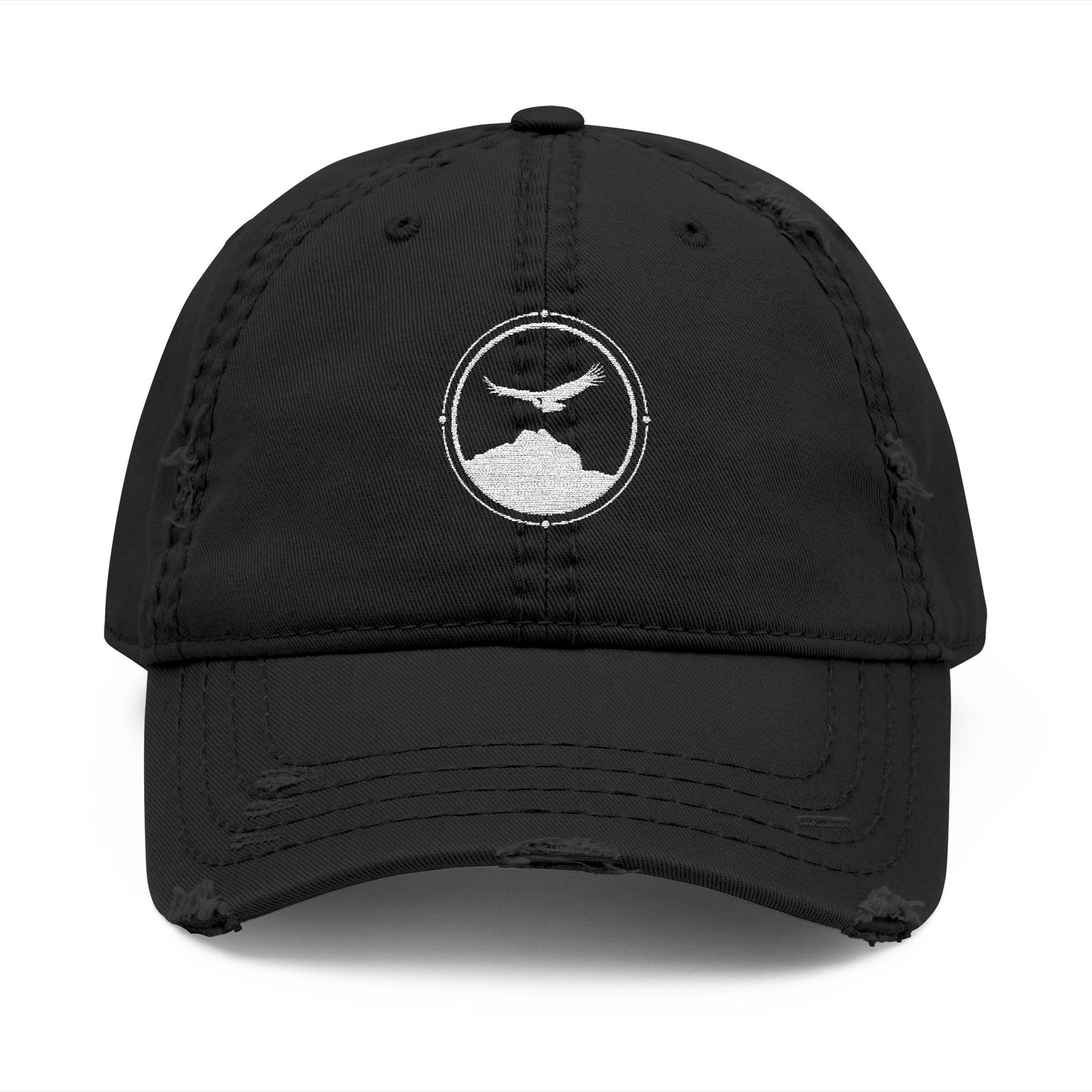 Wings Over Mandango Vilcabamba White Soul Crest Embroidered Distressed Dad Hat - Image 5