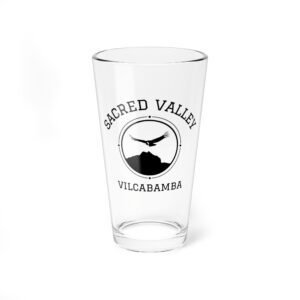 The Sacred Valley Vilcabamba Black Soul Crest 16oz Glass