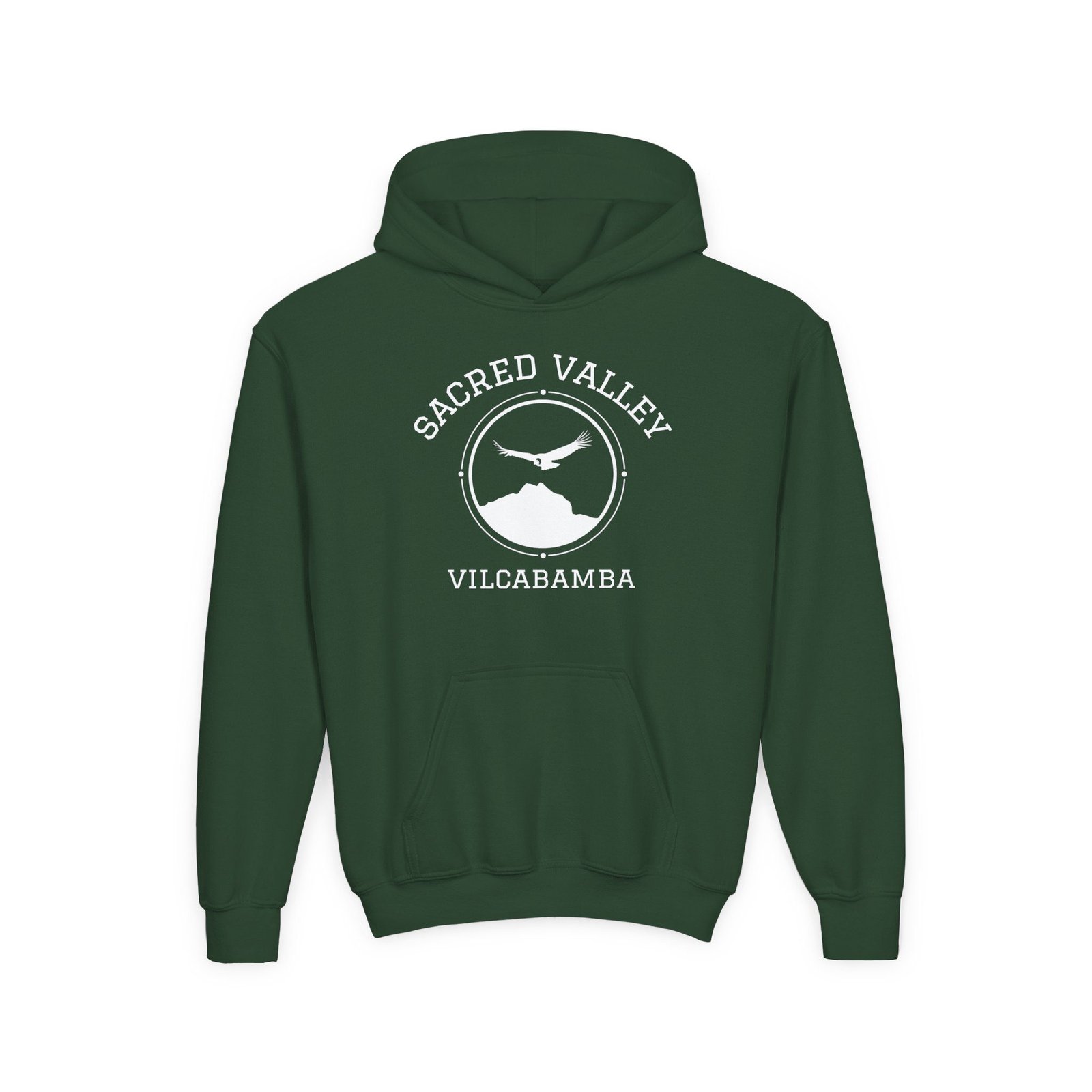 The Sacred Valley Vilcabamba White Soul Crest Youth Hoodie - Image 6