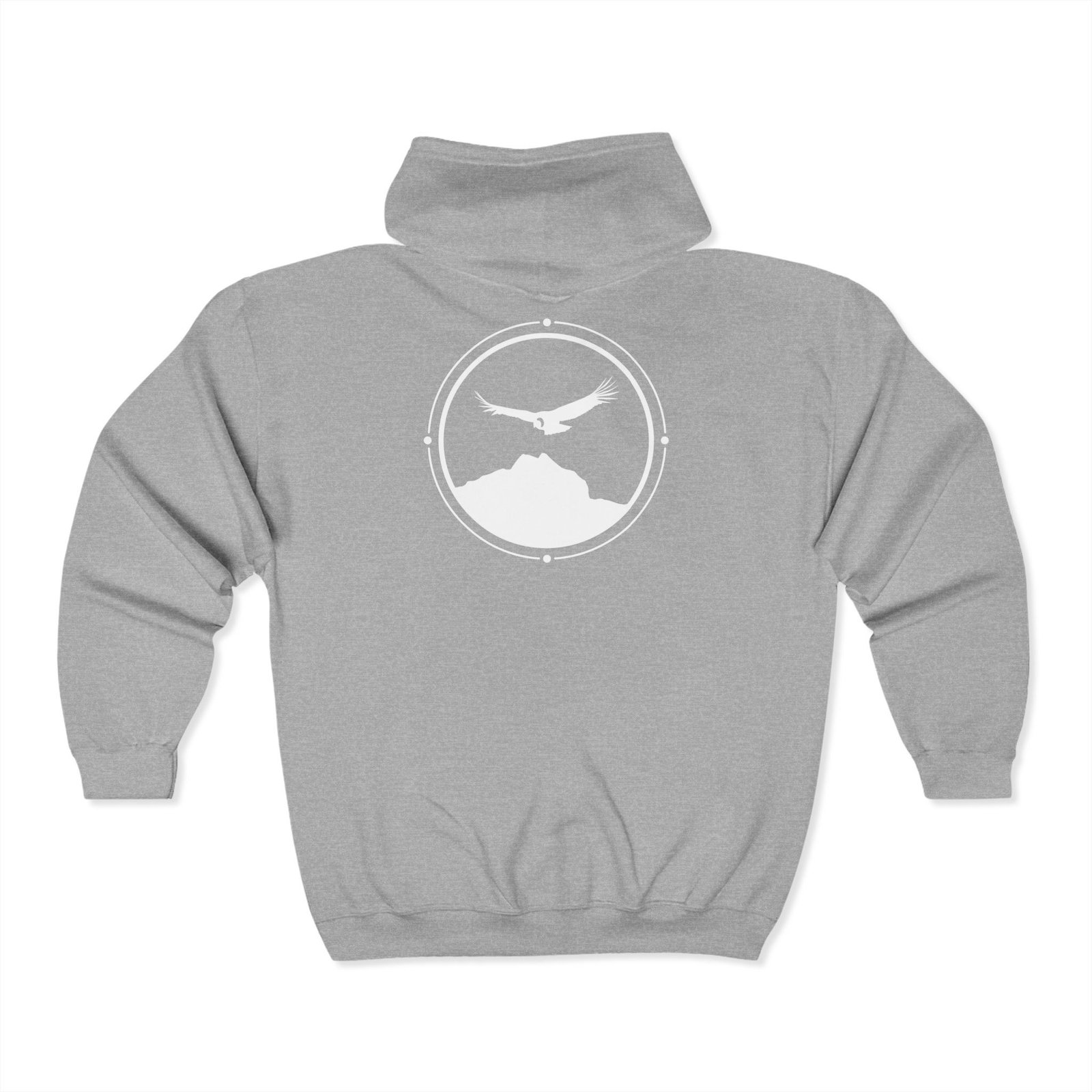 Wings Over Mandango Vilcabamba White Soul Crest Unisex Full Zip Hoodie - Image 6