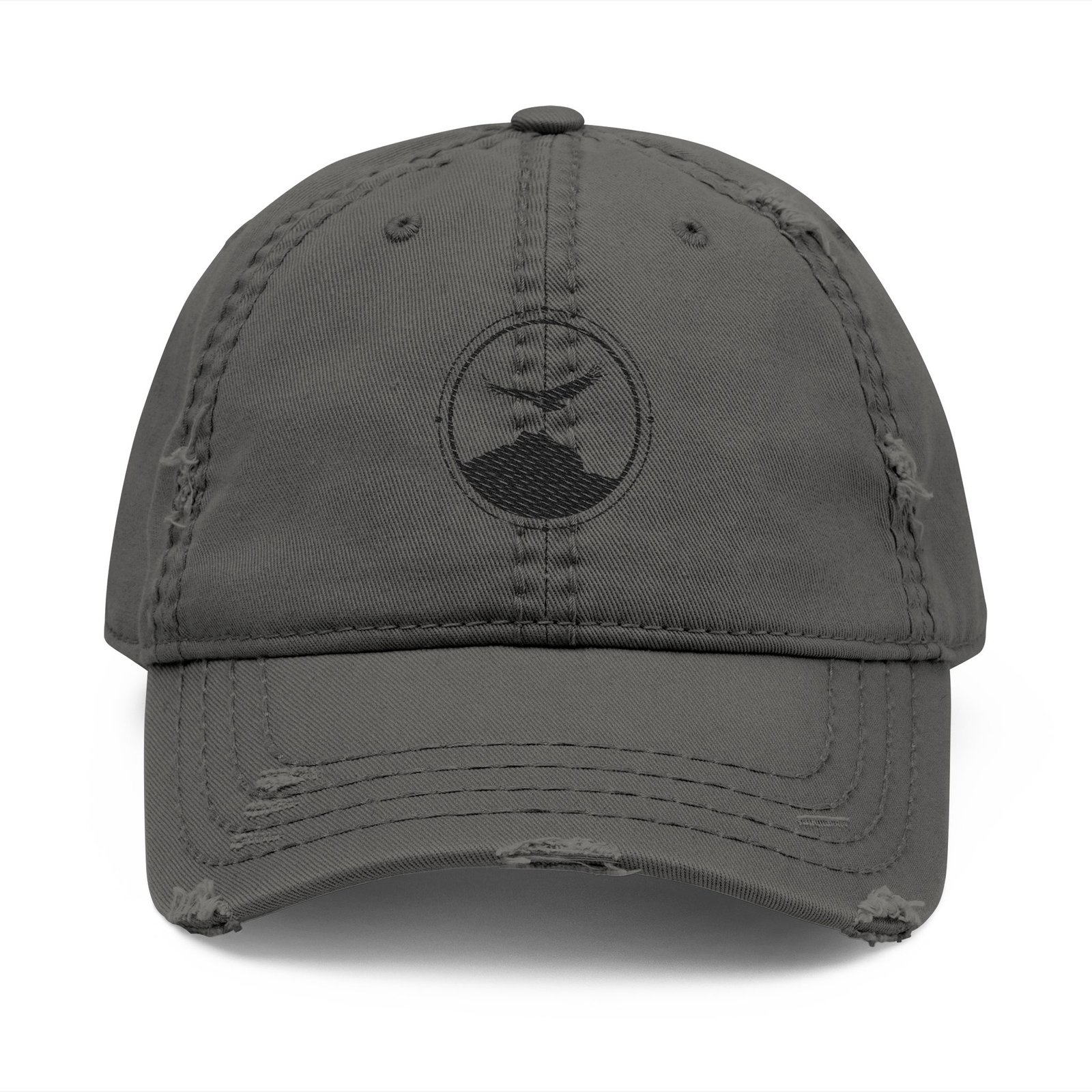 Wings Over Mandango Vilcabamba Black Soul Crest Embroidered Distressed Dad Hat - Image 5