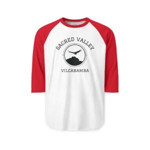 The Sacred Valley Vilcabamba Black Soul Crest Three-Quarter Sleeve Raglan T-Shirt