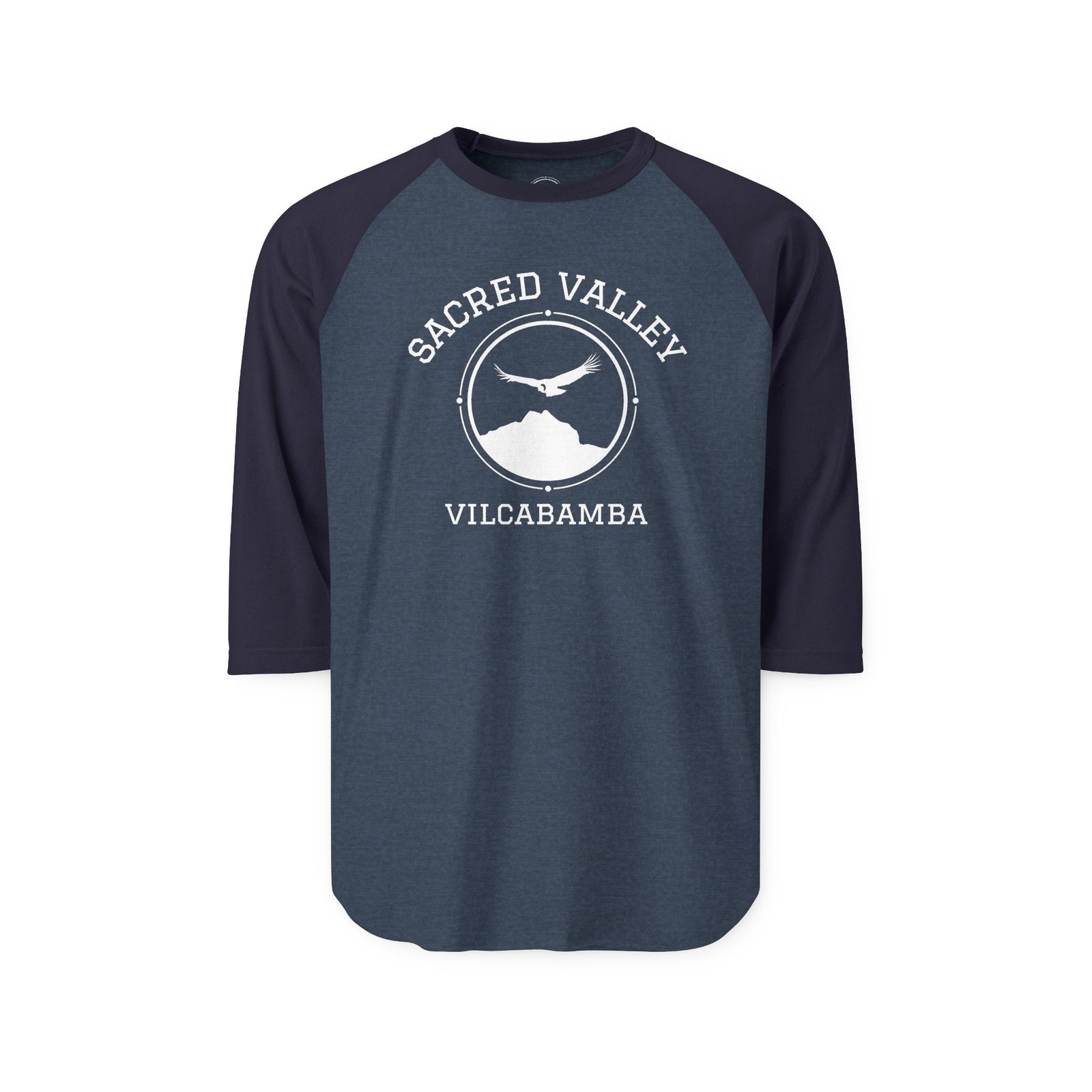 The Sacred Valley Vilcabamba White Soul Crest Three-Quarter Sleeve Raglan T-Shirt
