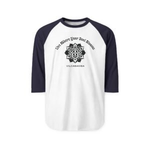 Soul Blooms Flower of Life Vilcabamba Three-Quarter Sleeve Raglan T-Shirt